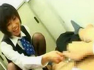 Japanese Lady takes intended 'Teasing Masturbation in the Office' to a whole new level of horny!
